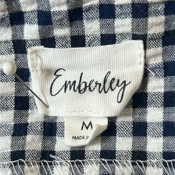 Emberley Classic Black and White Gingham Skirt w/ Ruffle. Size Medium. Preppy. - Picture 3 of 6